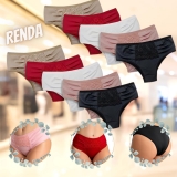 Kit 10 Calcinha Microfibra Feminina Renda