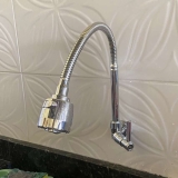 Torneira Cozinha Gourmet Flexível Luxo Parede 1/4 De Volta Metal