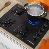 Cooktop 4 Bocas Continental a Gás GLP Preto