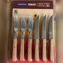 Jogo de Talheres para Churrasco Dynamic Sortidos Com Laminas de Aco Inox e Cabos de Madeira – 12 Peças