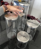 Potes Herméticos Porta-mantimentos Com Tampa De Inox Electrolux – 4 Unidades