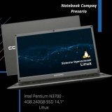 Notebook HP Compaq Presario 427 – Tela 14, Intel Pentium N3700, RAM 4GB, SSD 240GB, Linux