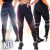 Kit com 2 Leggings Mescla Sublimadas Cintura Alta
