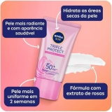 Protetor Solar Facial Tripla Proteção Loção Pele Radiante FPS 50 40ml