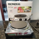 Fogão Elétrico Mondial, Fast Cook, 1 Boca, 110V, 1000W, Inox