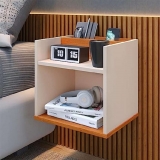 Conjunto Cabeceira Casal 140cm com Kit de Mesa de Cabeceira Suspenso com Porta Celular