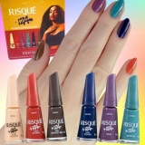 Esmalte Cremoso Coleção 6 cores Risqué + Iza, Sortido
