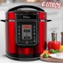 Panela de Pressão Digital Philco 6L Inox Vermelha