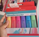 Marca Texto Tons Pastel, Faber-Castell, Textliner Pastel 46, 6 Cores