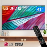 Smart TV 43″ 4K LG UHD ThinQ AI 43UR7800PSA HDR Bluetooth Alexa Google Assistente Airplay2 3 HDMI