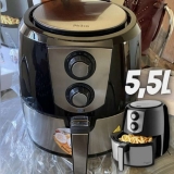 Fritadeira Philco Air Fryer Preto Inox 5.5L PFR06 127V