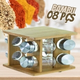 Mimo Style Porta Condimentos de Bambu 8 Pçs