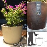 Vasart Malta Vaso de Flores Redondo, Rusty, 52x42cm
