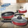 Frigideira Alta com Tampa Chilli, 24 cm, Cereja, Brinox