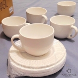 Conjunto C/ 6 Xícaras De Chá C/ 6 Pires Roma Branco 161 ml