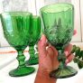 Jogo de Copos de Vidro Verde 330ml 6 Peças – Haus Empire Lace