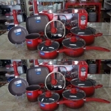 Jogo de Panelas 7Pcs Ceramic Life Easy – Vermelha