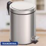 Lixeira com Pedal em Aço Inox Acabamento Tramontina Inox 5Litros