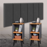 Conjunto Cabeceira Cama Casal 1,40 Com Mesa de Cabeceira
