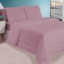 Kit Roupa de Cama Casal com Cobre Leito de Verão 5 Peças Casa Dona (Rosê)