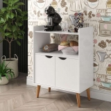 Aparador Buffet Retrô 2 Portas Grécia Ripado 3D Luxo