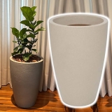 Vasart Malta Vaso de Flores Cone, Granito Areia, 38x55cm