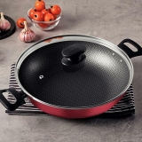 PANELA WOK ALUMINIO 28CM LORETO VERMELHA