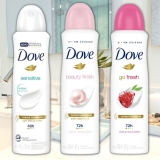 Antitranspirante Aerossol 72h Proteção Dove Men+Care ou feminino 150ml