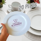 Serviço de Jantar e Chá 20 peças em Porcelana Schmidt