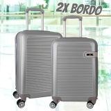 Kit de Malas de Viagem de Bordo Com Rodas 360° Fibra Rígida ABS ANAC