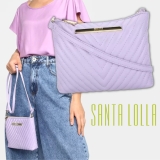 Bolsa Santa Lolla Matelassê Transversal Feminina
