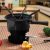 Forma Conjunto Aparelho Para Fondue Jogo 8 Peças Panela Fondue Esmaltada, cor Preto, Aço, Conjunto aparelho Fondue