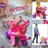 Triciclo Tonkinha Passeio & Pedal, Bandeirante, Rosa