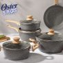 Conjunto de Panelas Oster Marble Eddition – 5 peças Dark Grey