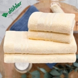 Jogo de Toalhas de Banho Dohler Jacquard Premium Banho Felpudo 4 Peças