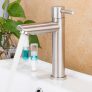 Torneira Banheiro Premium Lavabo Pia Lavatório Aço Inox 1/4 de Volta