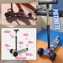 Patinete Infantil Dobravel 3 Rodas Base Scooter Até 70 Kg