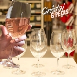 Jogo de Taças para Vinho Cristal 350ml ou 450ml 6 Peças – Haus Sense