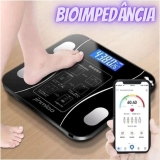 Balança Digital Bioimpedância Corporal Vidro 140kg Bluetooth