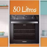 Forno Elétrico de Embutir Continental 80L – Preto OC8EM