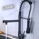 Torneira para Cozinha Gourmet de Mesa Dupla Saída – Monocomando Preta Nell YL-03