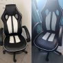 Cadeira De Escritório Royale Preto e Branco