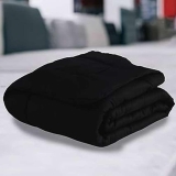 Jogo de Cama Casal 5 Peças com Edredom e Porta Travesseiros Casa Dona (Preto)