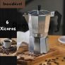Cafeteira de Fogão Moka Italiana Expresso Aluminio até 6 Xícaras