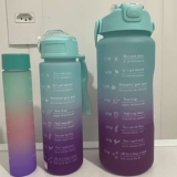 Kit 3 Garrafa De Água Squeeze 2L, 1 – 900ML e 1 – 300ml