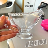 Wolff Pearl Molheira de Cristal, Transparente, 13 x 7 x 9 cm