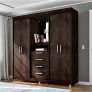 Guarda-roupa Casal com Espelho 4 Portas 4 Gavetas – Araplac Pequim