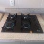 Fogão Cooktop Fischer 4Q Fit Line Gás Mesa Vidro Preto Bivolt