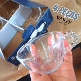 Conjunto 4 Xícaras de Chá de Cristal sem Pires Pearl 180ml – Wolff
