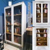 Estante Para Livros Ditália 2 Portas Vidro